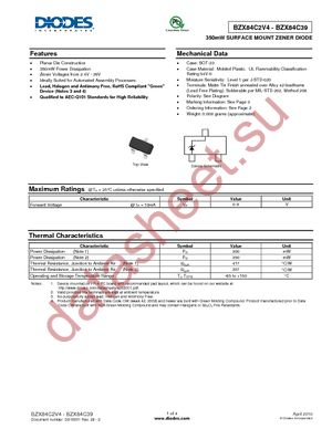 BZX84C20-7 datasheet  